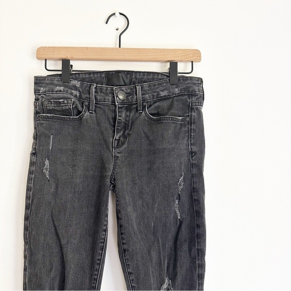 VINCE vntg black distressed skinny jeans - Picture 2 of 6